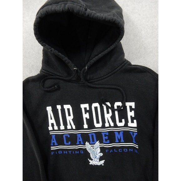Air Force‎ Falcons PRO WEAVE Vintage Hoodie Sweatshirt (Men's Medium) Black - Picture 2 of 10